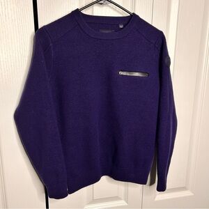 North Sails Men's Navy Blue Crewneck Wool Long Sleeve Sweater Size Small Zipper